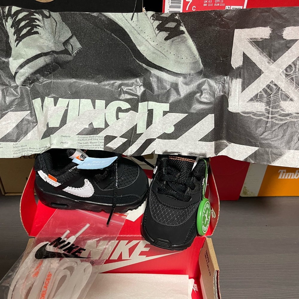OFF-WHITE Nike Air Max 90 (TD) 3c - Picture 5 of 7